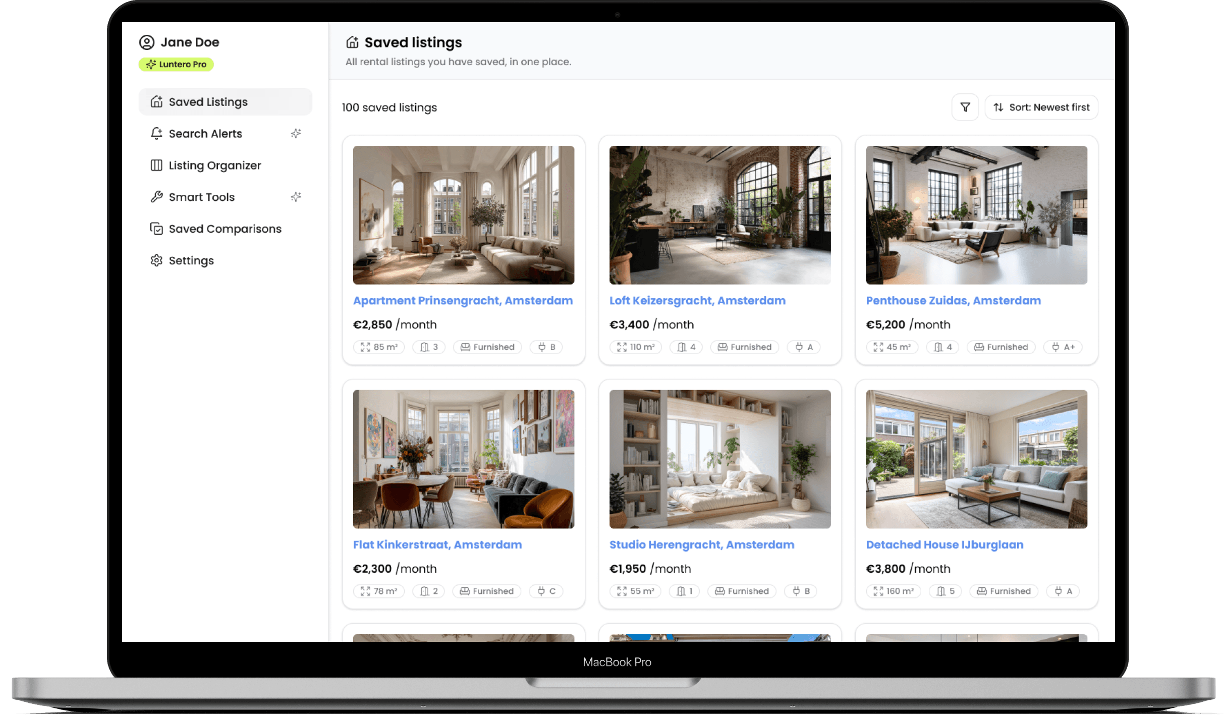 Aperçu de Luntero Pro