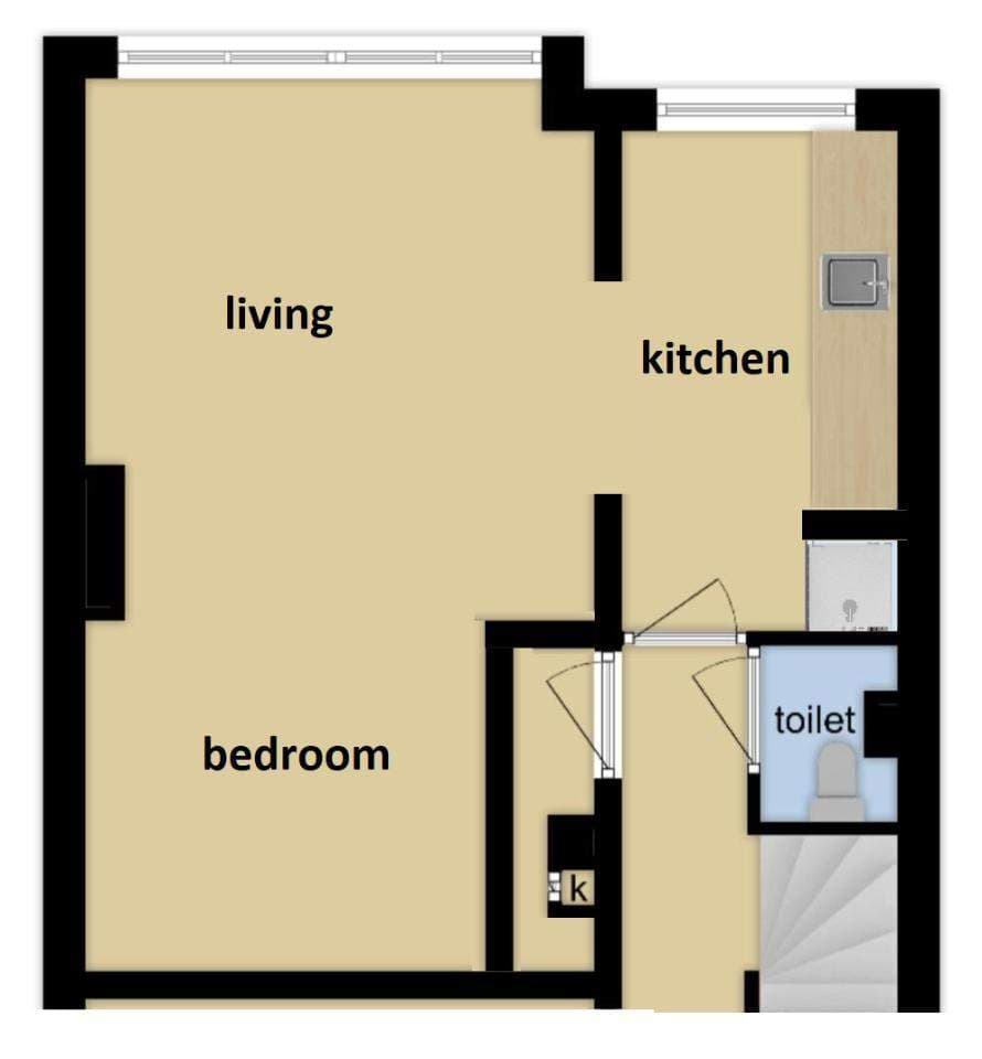 Gemeubileerde studio Dordtselaan, Rotterdam - Te huur