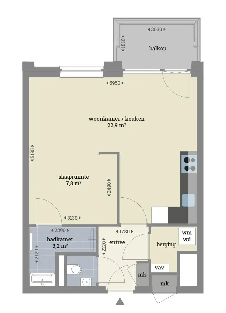 Studio Tt. Vasumweg 32-S1, Amsterdam-Noord - Het Dok