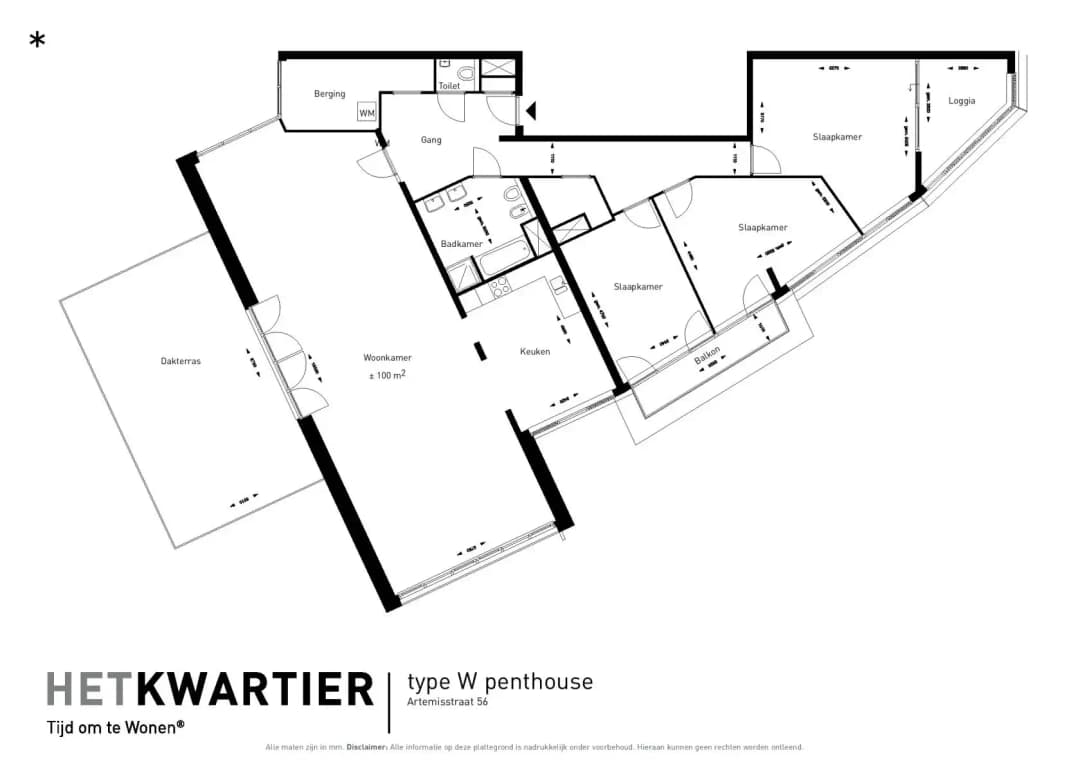 Penthouse Artemisstraat 56, Amsterdam - 4 Zimmer