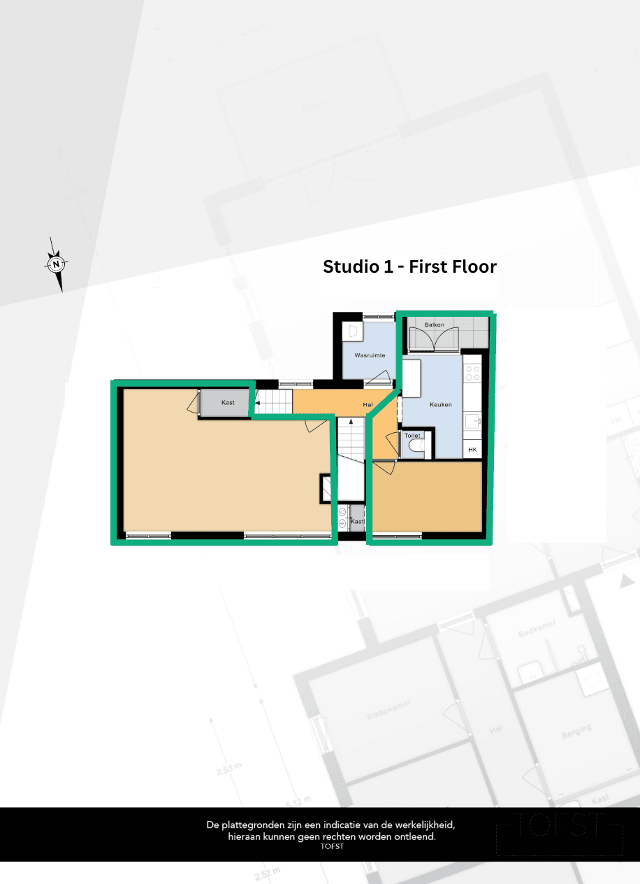 Studio De Genestetstraat, Schiedam – Möbliert