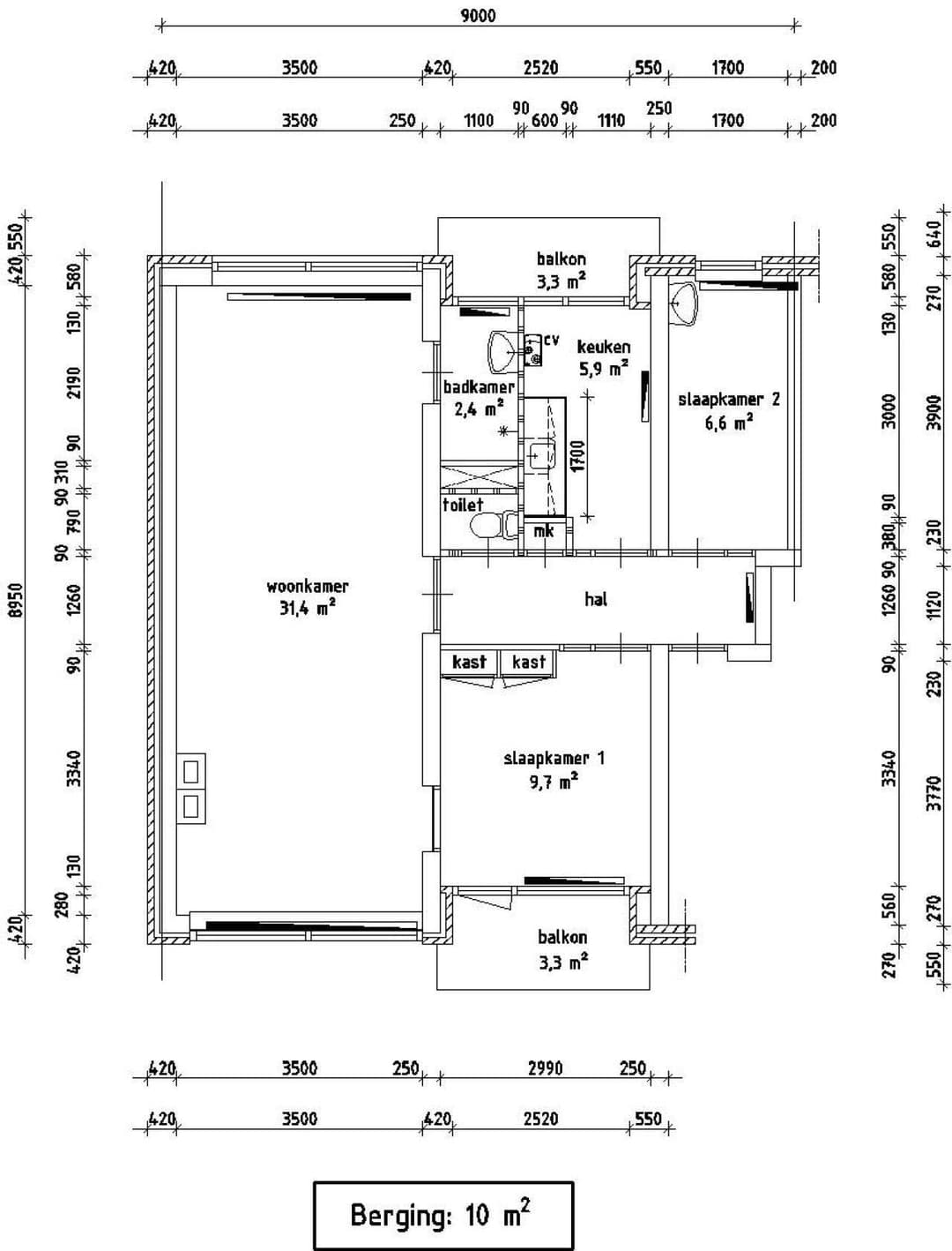 Apartamento en la primera planta, Marsdiepstraat, Den Helder - En alquiler