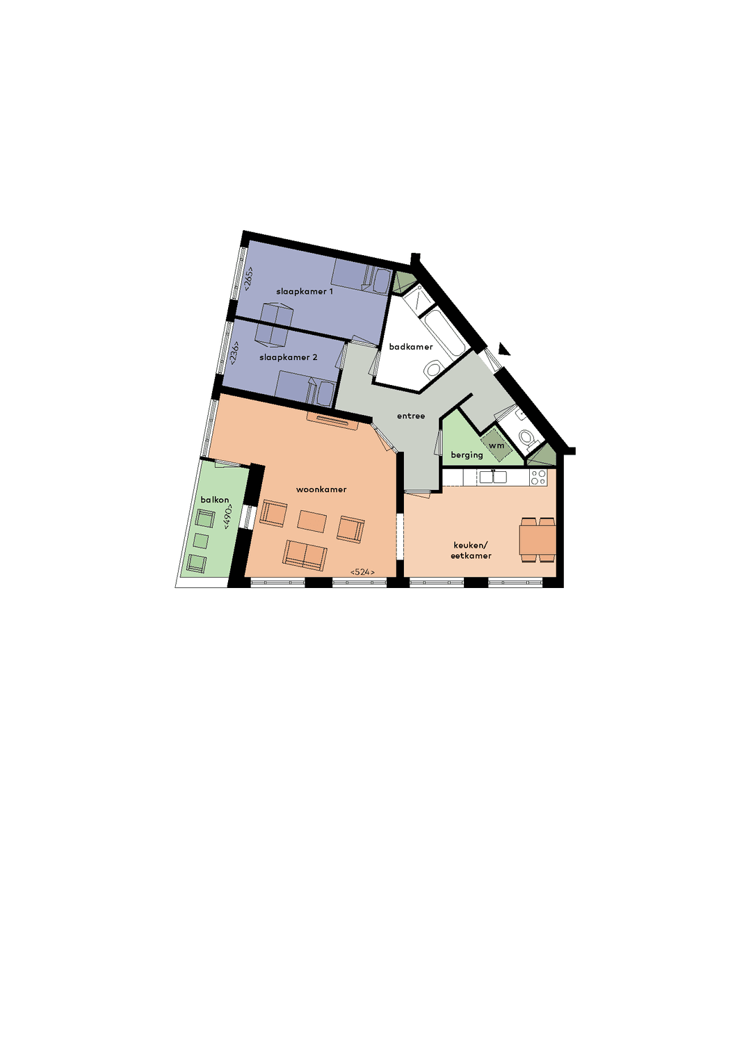 Appartement Clermontlunet 1 B, Maastricht - Te Huur