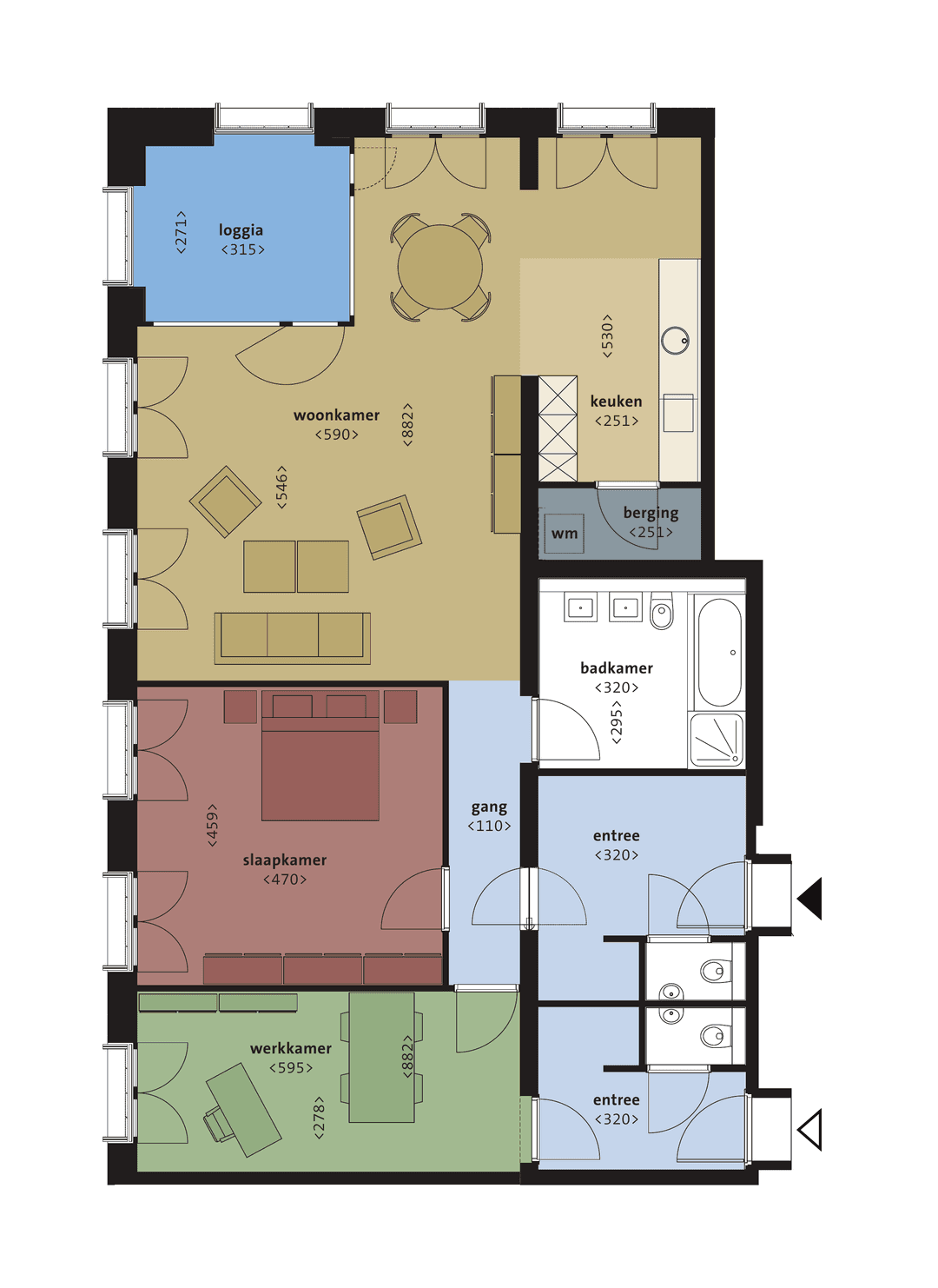 Kantoor Appartement Boschcour 31 B, Maastricht - Te Huur