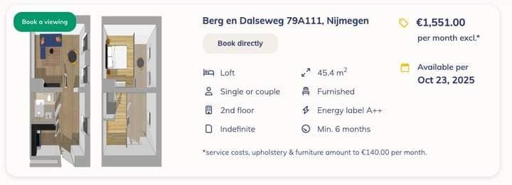 Apartamento Berg en Dalseweg, Nijmegen - Para Alquilar