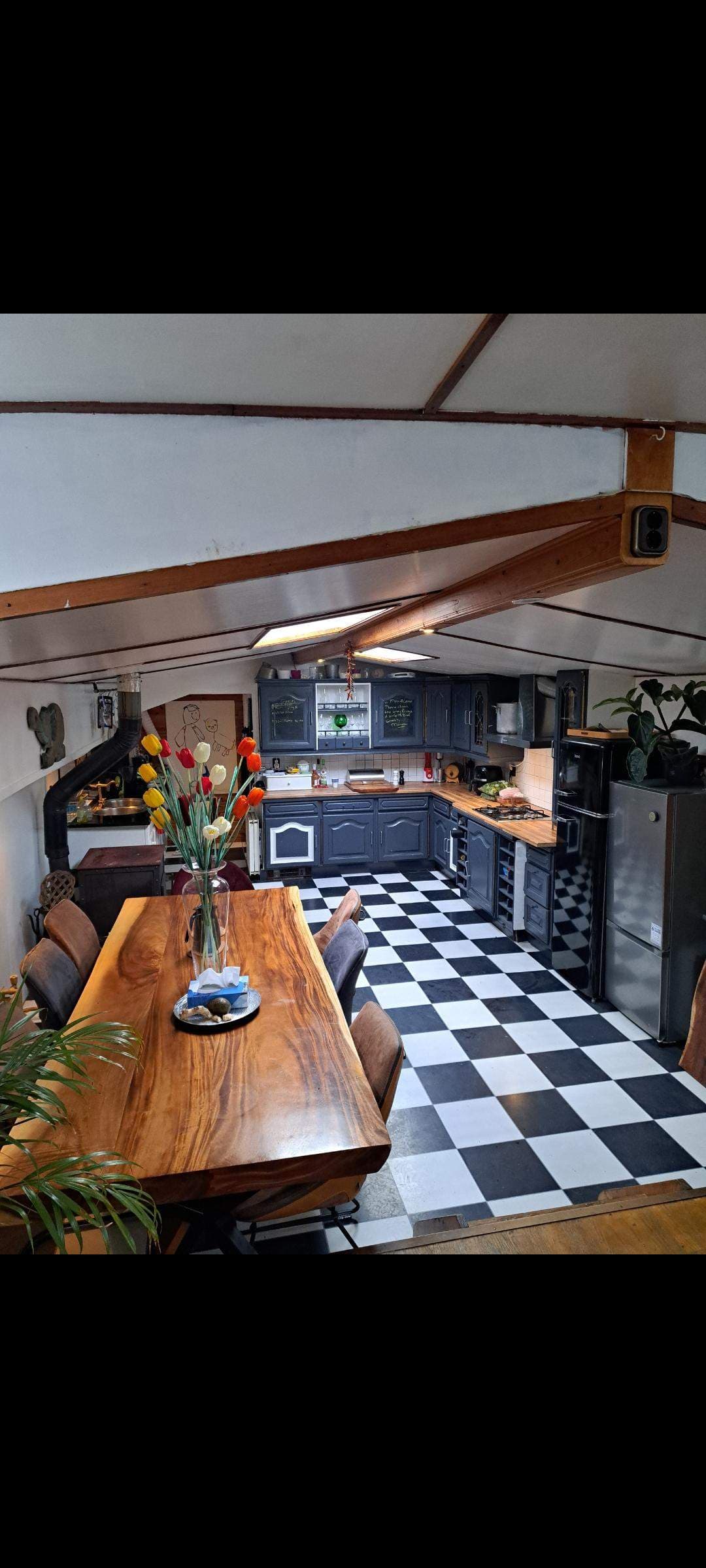 Habitación Amueblada en Casa Flotante, Veerdijk, Wormer - En Alquiler