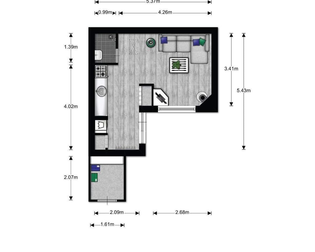 Studio te Brittenstraat, Katwijk - Te Huur