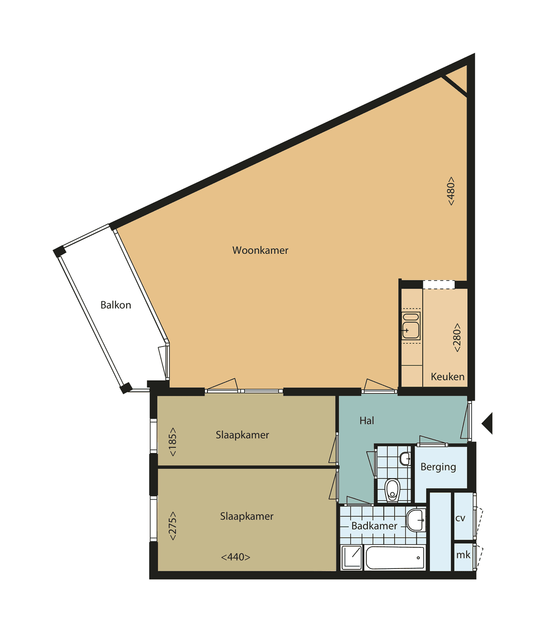 Apartment Anna Paulownahof 33, Tilburg - For Rent