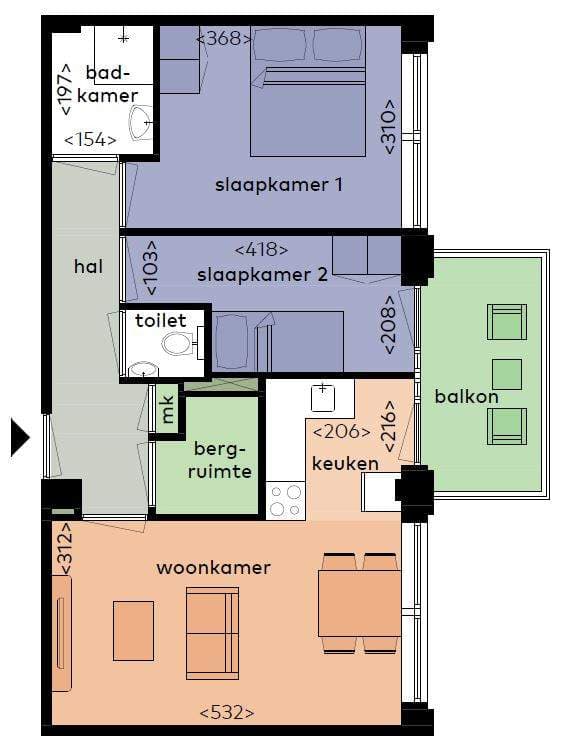 Appartement Noordzeelaan 12 N, Zwolle - Te Huur