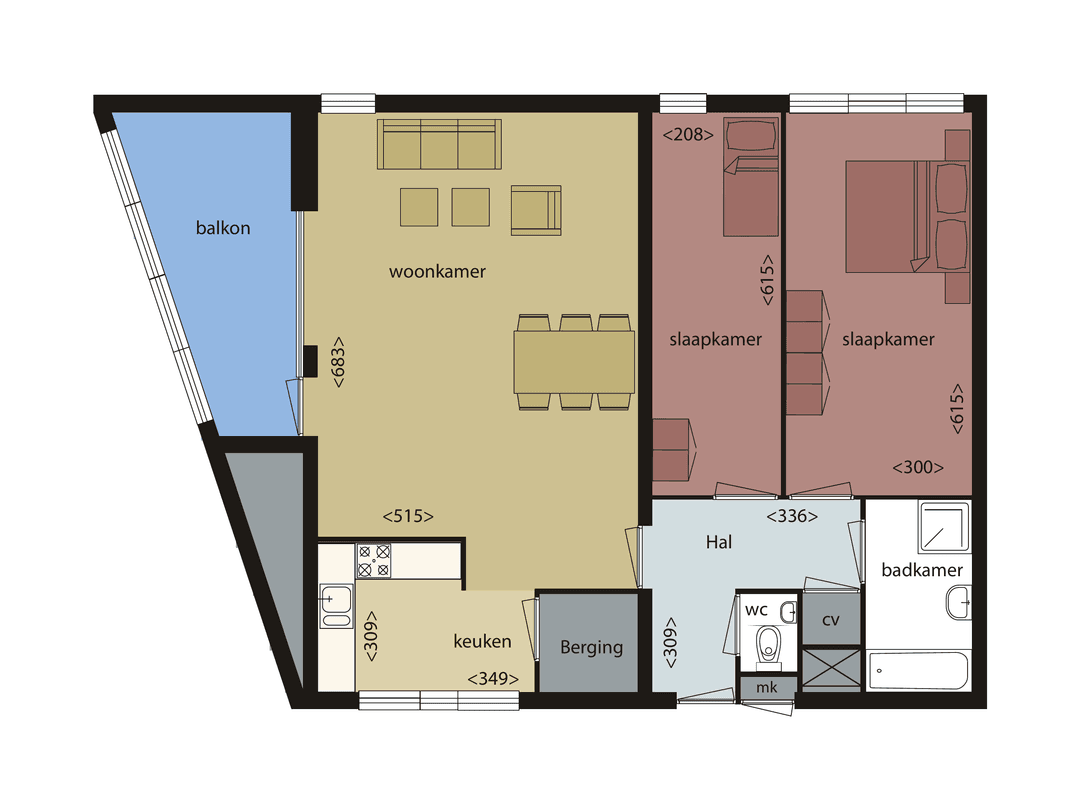 Appartement Blauwtjes 70, Breda - Te Huur