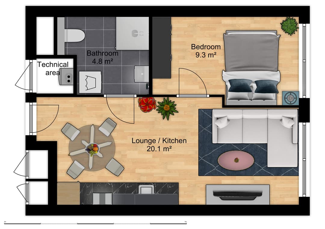 One-bedroom apartment in Amsterdam for rent