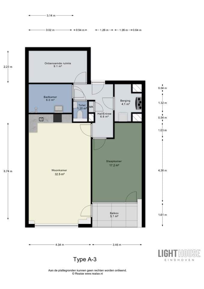 Appartement Machinekamerplein 32, Eindhoven (Strijp-S) - 1 chambre