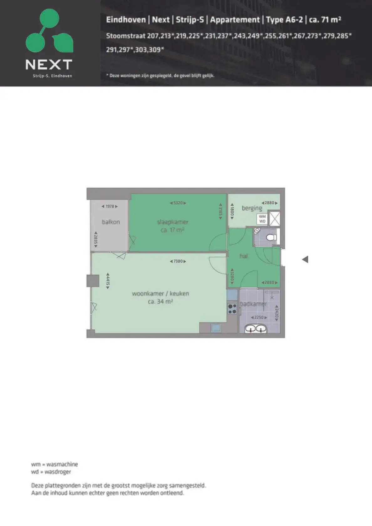 Wohnung Stoomstraat 309, Eindhoven - 2-Zimmer-Wohnung (Strijp-S)