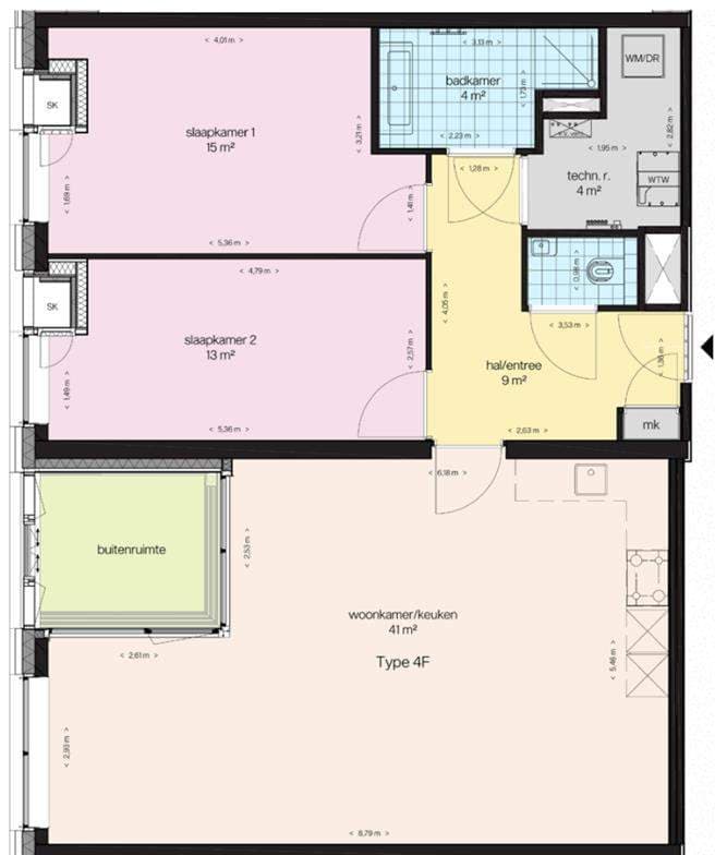 Chambre Kraanspoor, Amsterdam-Noord - Chambre meublée