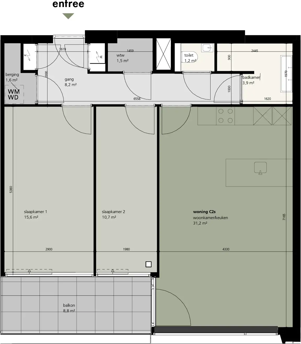 Pontsteiger 297, Amsterdam - 3-kamer appartement