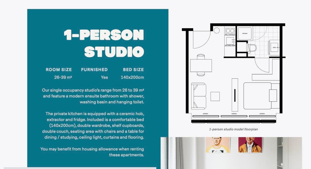 Furnished Studio for Rent, Dalsteindreef, Diemen