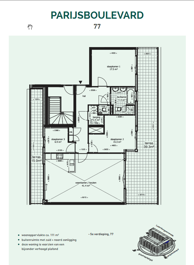 Penthouse Parisboulevard 77, Utrecht - À Louer