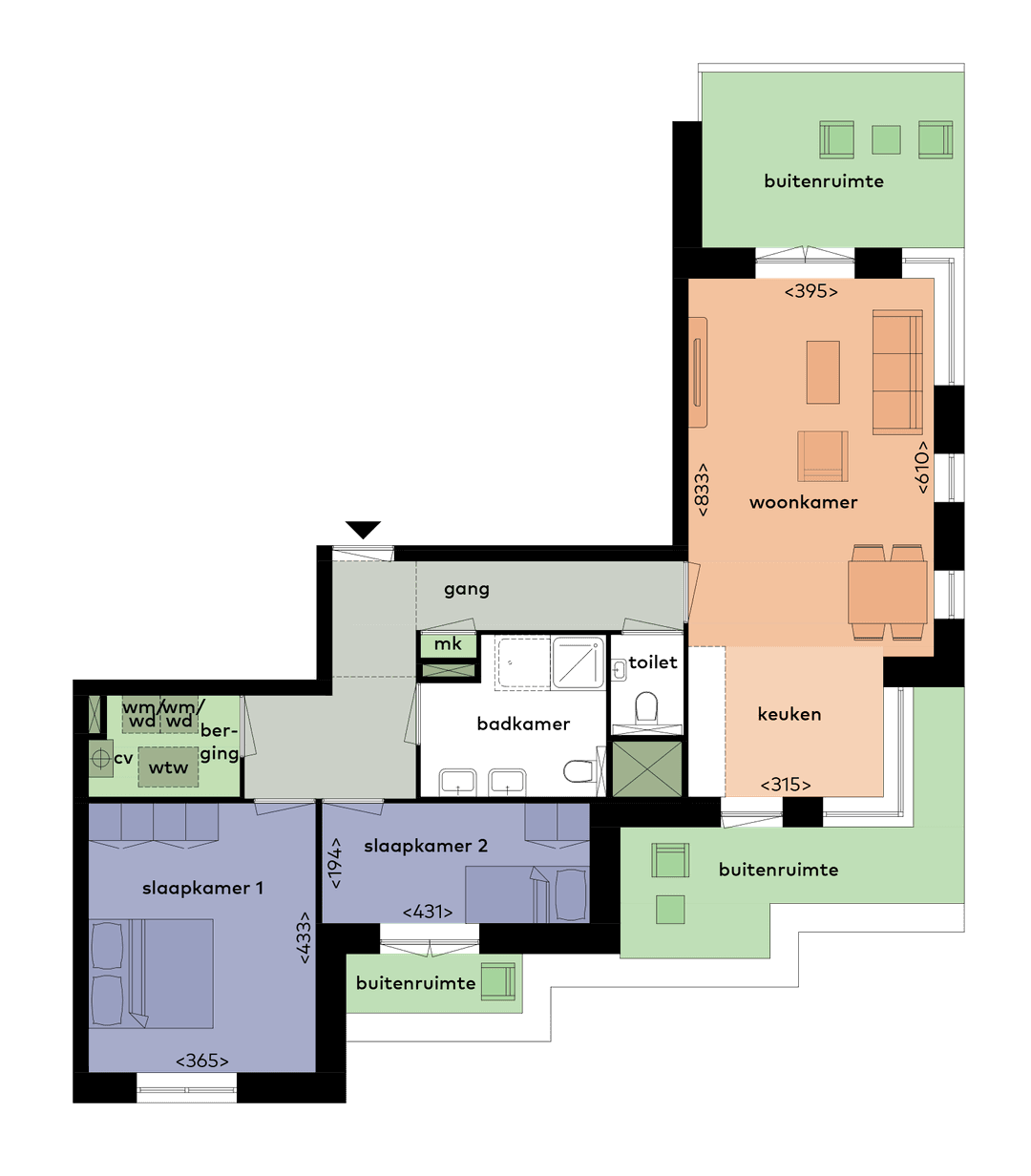 Appartement Brinklaan 138 B 33, Bussum - À Louer