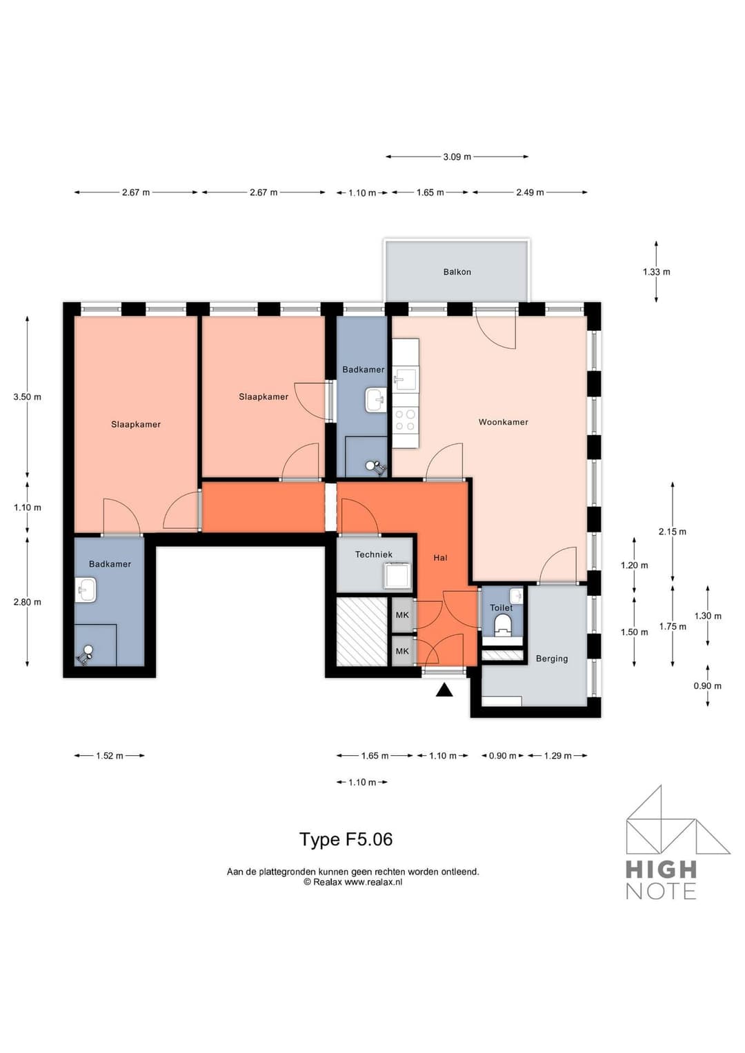 Apartamento de 2 Dormitorios en el Centro de Almere - Alquiler