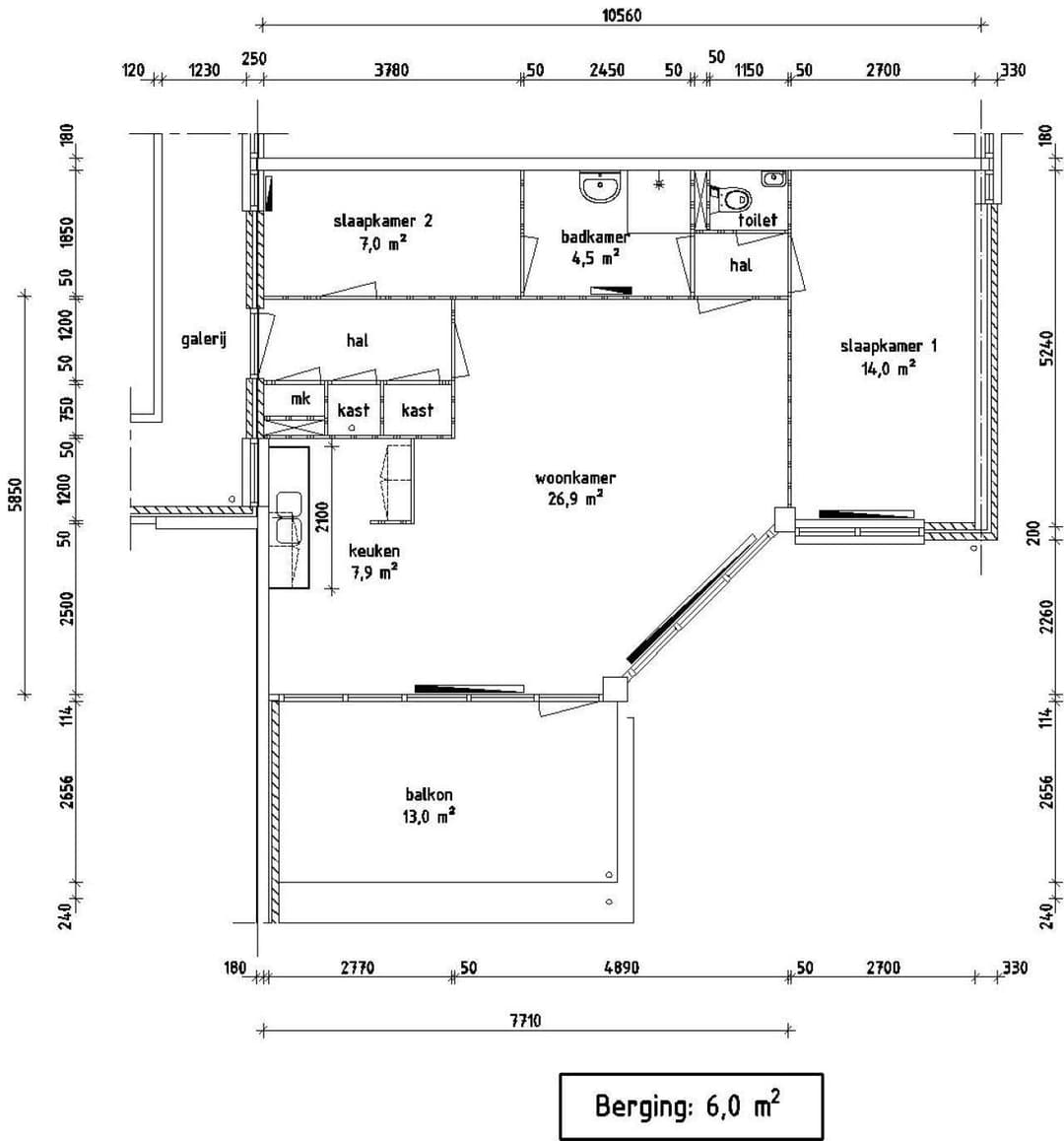 Wohnung im Erdgeschoss, Gorterstraat 8, Den Helder - Zu vermieten